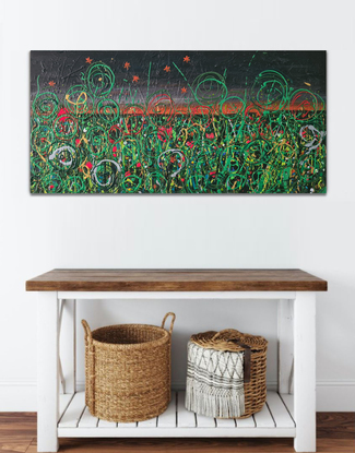 (CreativeWork) Meadow swirls by Emma Paling. Acrylic. Shop online at Bluethumb.