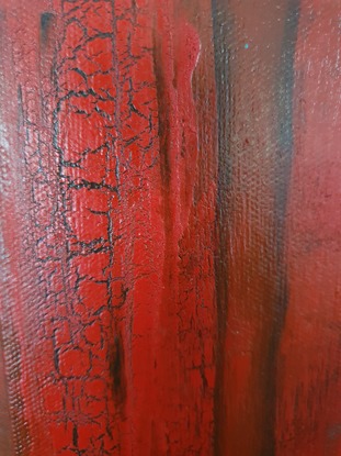 (CreativeWork) Red Shutters by Jules Lawson. Oil. Shop online at Bluethumb.