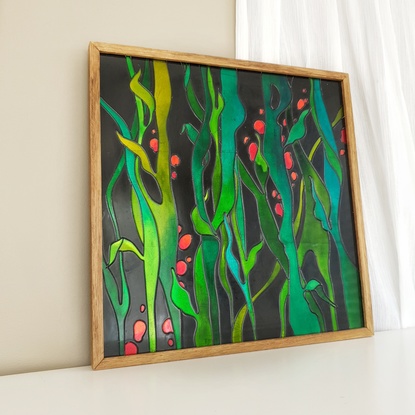 (CreativeWork) Seaweed by Natalia Basalaeva. Mixed Media. Shop online at Bluethumb.