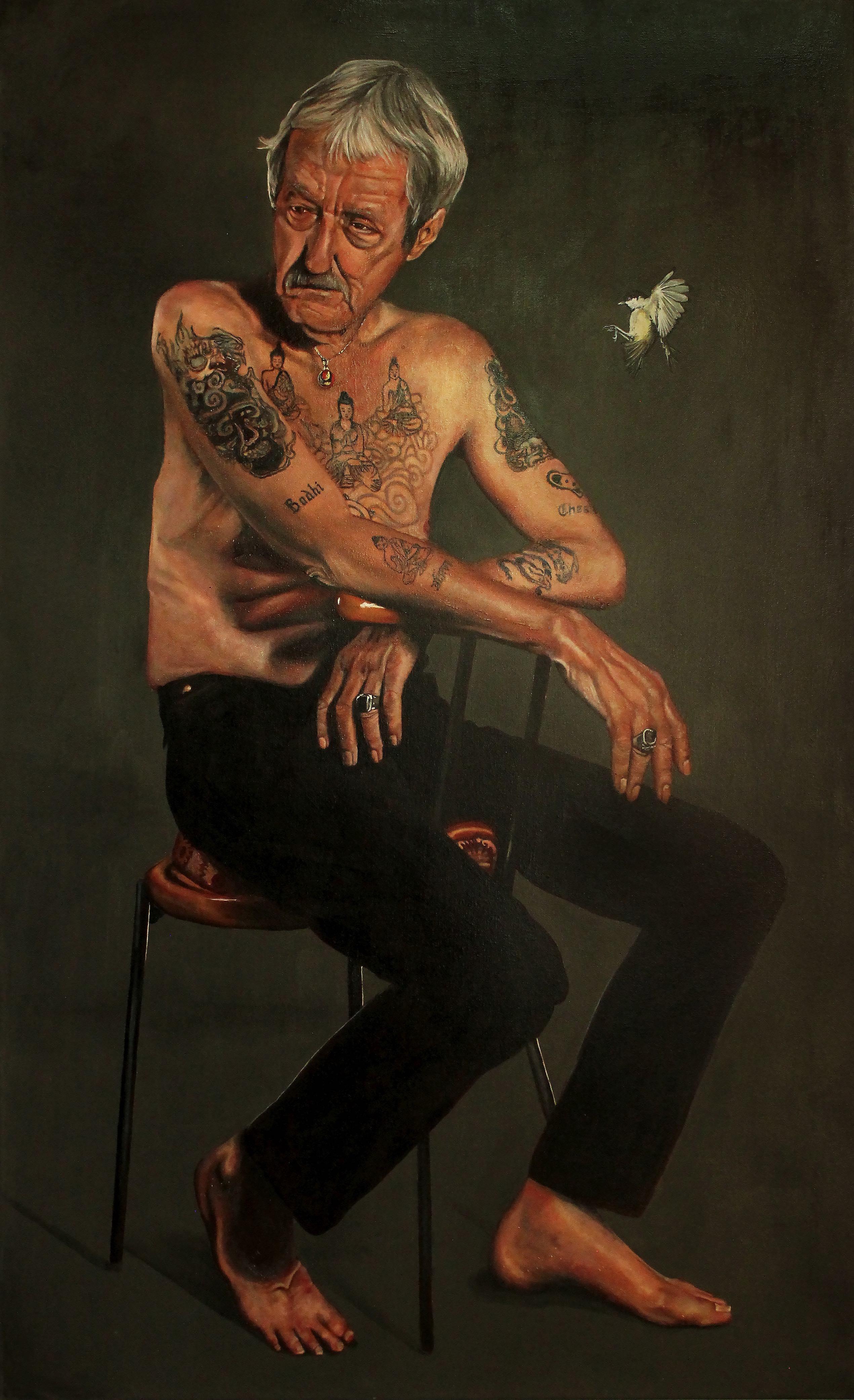 (CreativeWork) Sam Cutler by Jamie Preisz. Oil. Shop online at Bluethumb.